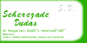 seherezade dudas business card